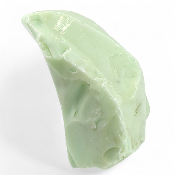 Jadeite Art Glass Cullet Glowing Uranium Swirl Opaque Slag Glass #4GX78 - Picture 5 of 7